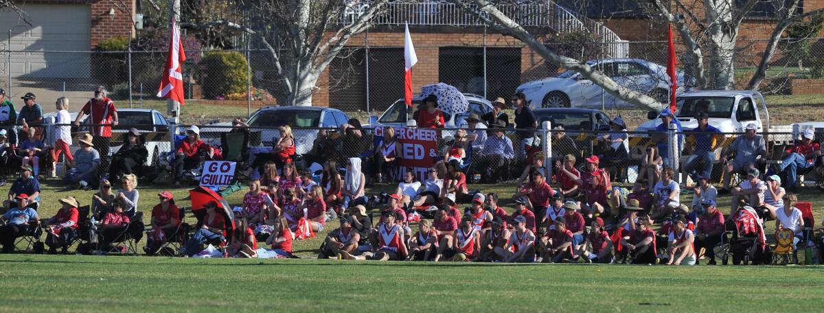 TRADITIONAL HOME: Collingullie supporters turned out in force to the 2014 grand final at Narrandera Sportsground. Picture: Laura Hardwick