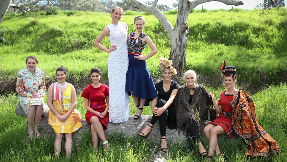 STRIKE A POSE: Some of last year's entries at the Henty Natural Fibre Fashion Awards.