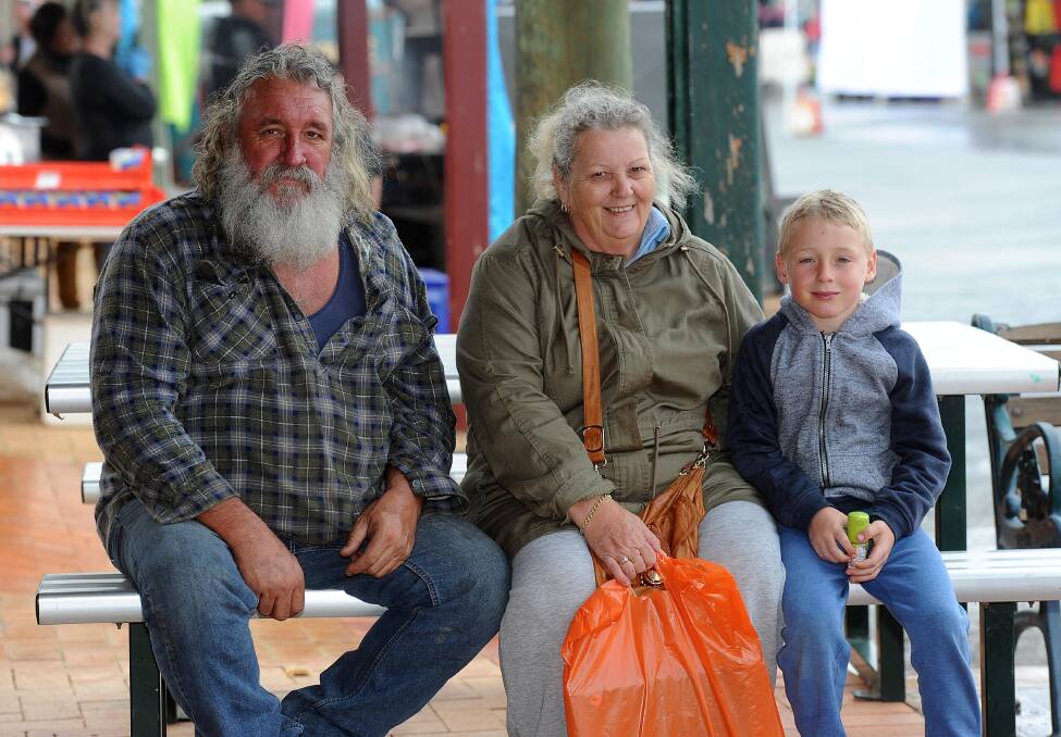 SPIRIT: Keith and Julie Burn and with Riley Sosowski, 6, at the Spirit of the Land Festival at Lockhart at the weekend. Picture: Laura Hardwick