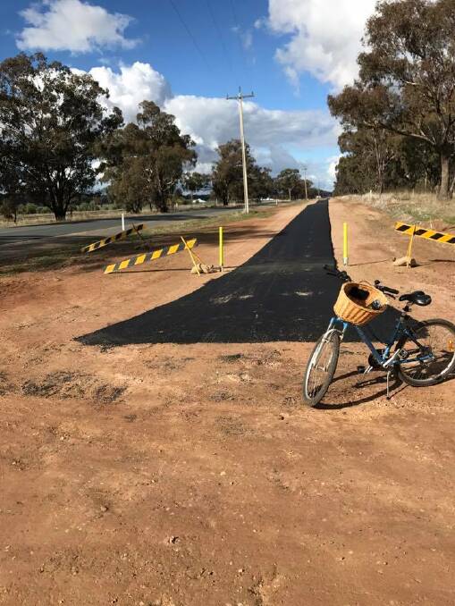 PROJECT: The new cycling and walking track links The Rock township with the popular The Rock Hill Reserve. Picture: Charee Hansen 