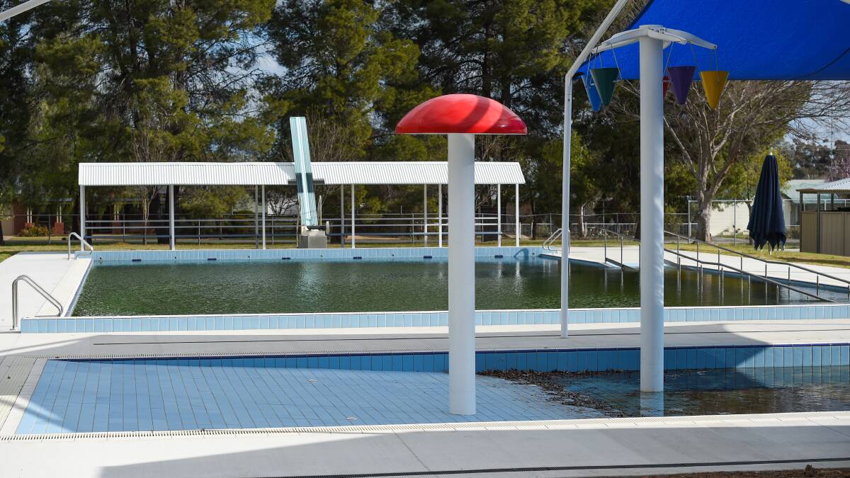 Soon to open for summer: The Henty swimming centre which will no longer be known as the War Memorial Pool when it opens for the 2017-18 season.