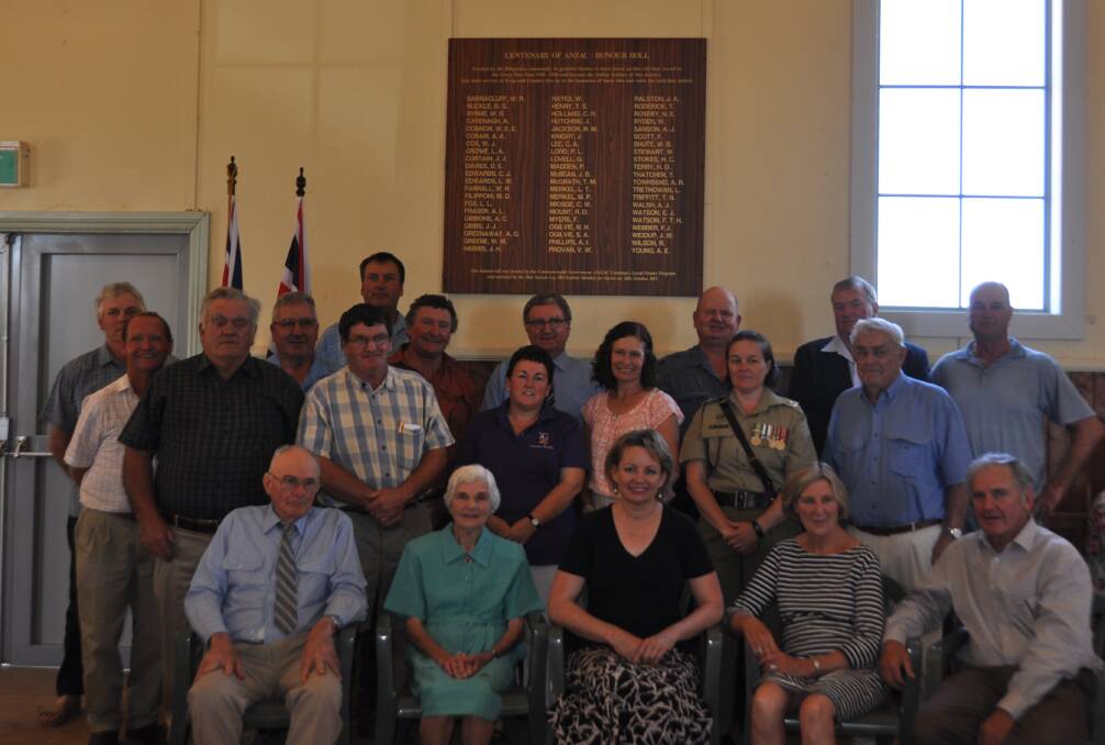 Descendants of the Bidgeemia soldier settlers, councillors and Member for Farrer Sussan Ley at the unveiling of the honour board in Bidgeemia. Picture: Supplied. 