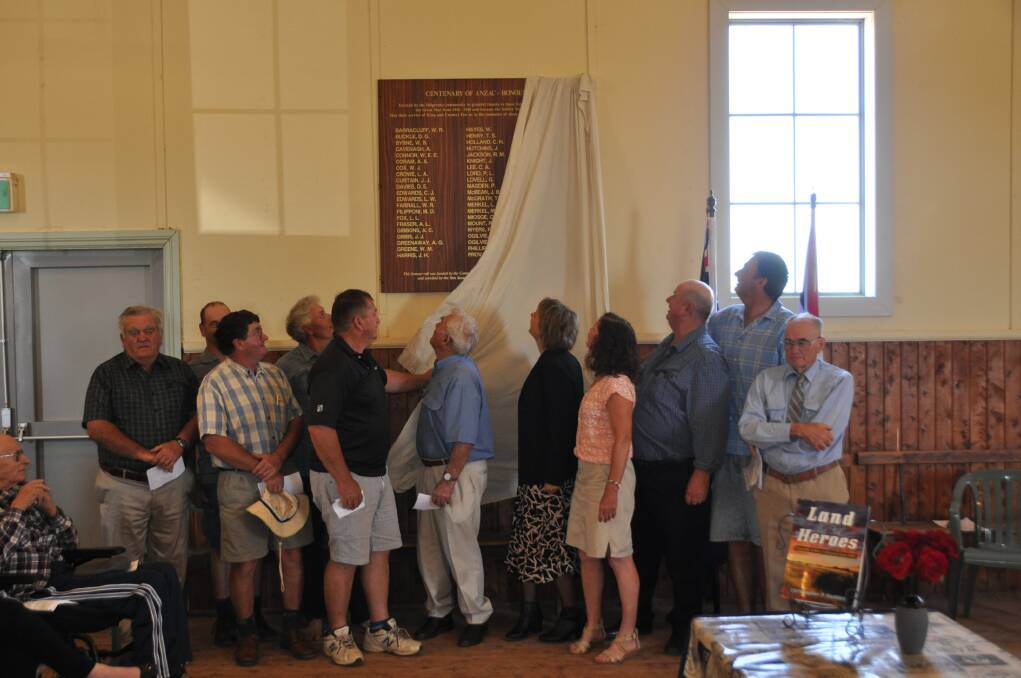 The unveiling of the honour roll. Picture: Supplied.