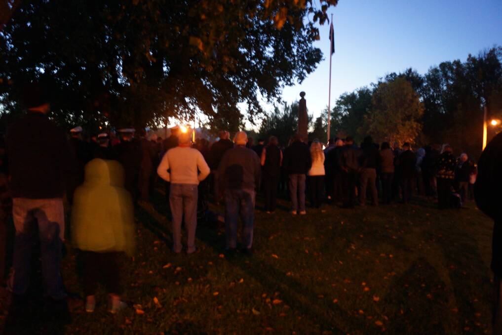 Crowds at the Dawn service 