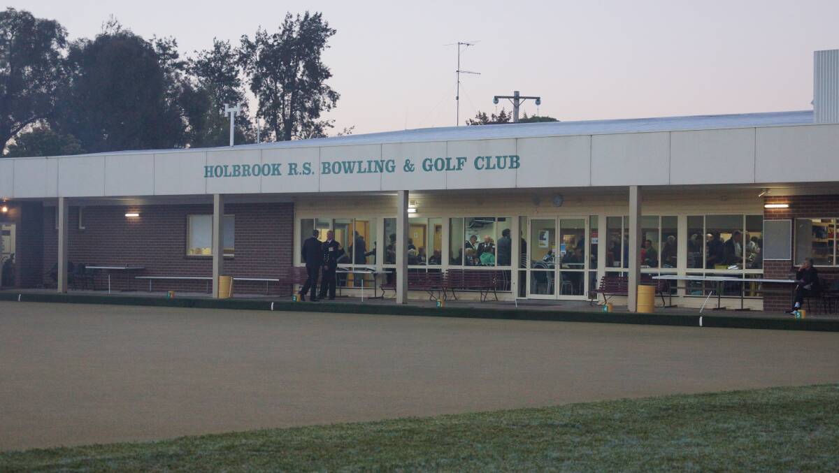 The crowded room at the Bowling & Golf Club shortly after the dawn service