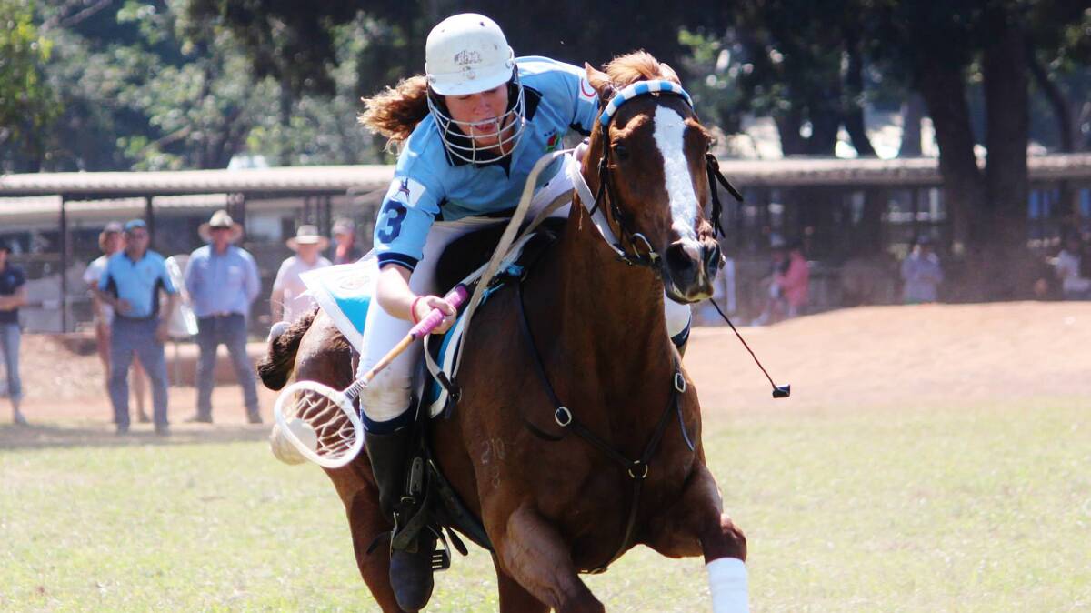  Lucy Grills at the 2014 Polocrosse Nationals held in Darwin in July.  (Photo: Lauren Cant)