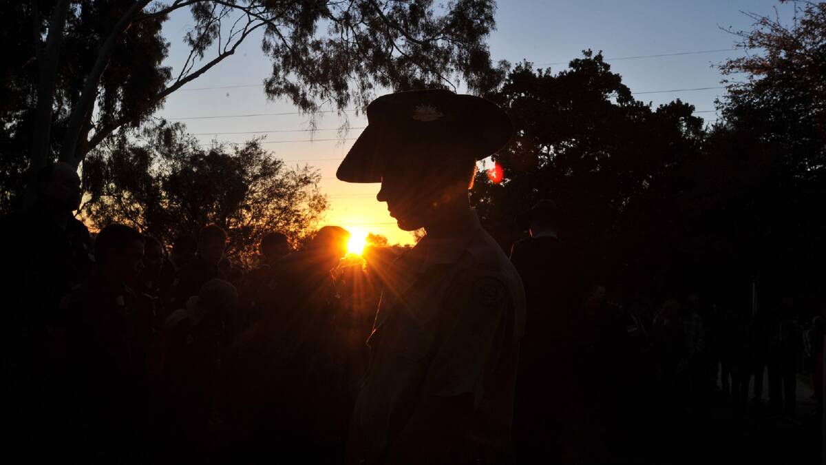 Remembering those who have served during Wagga's dawn ANZAC Day service. Picture: The Daily Advertiser