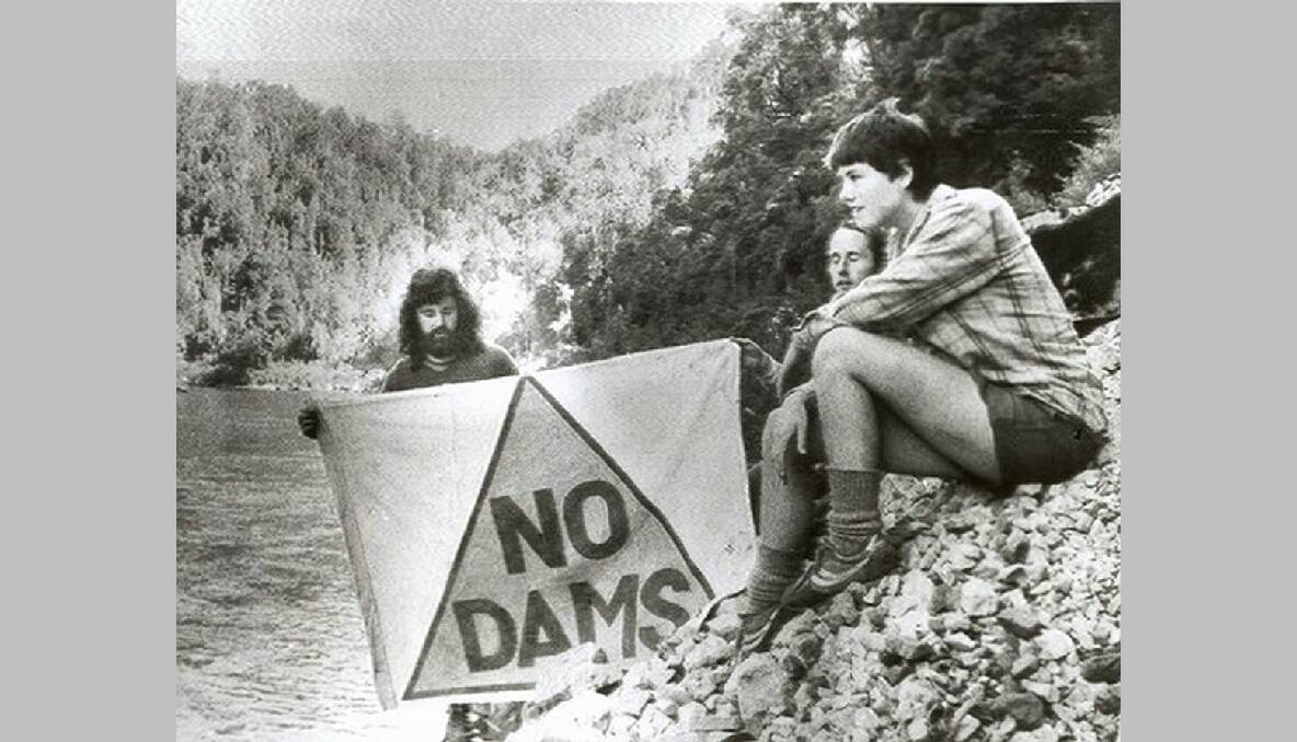 Demonstration at Franklin River Tasmania, 1982.