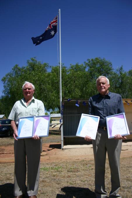 Max Mildren and Allan Taylor, Lockhart Shire joint Citizen of the Year recipients.