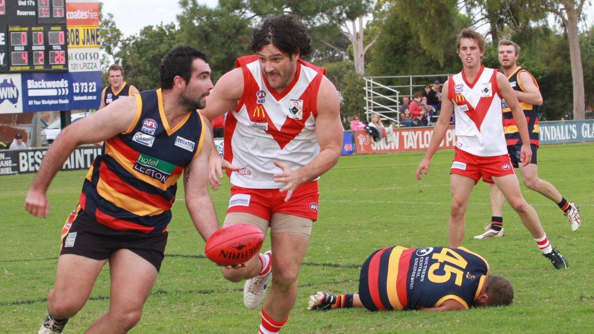 Brendan Fevola donned a Griffith Swans jumper for the 2013 RFL season. Picture: The Area News