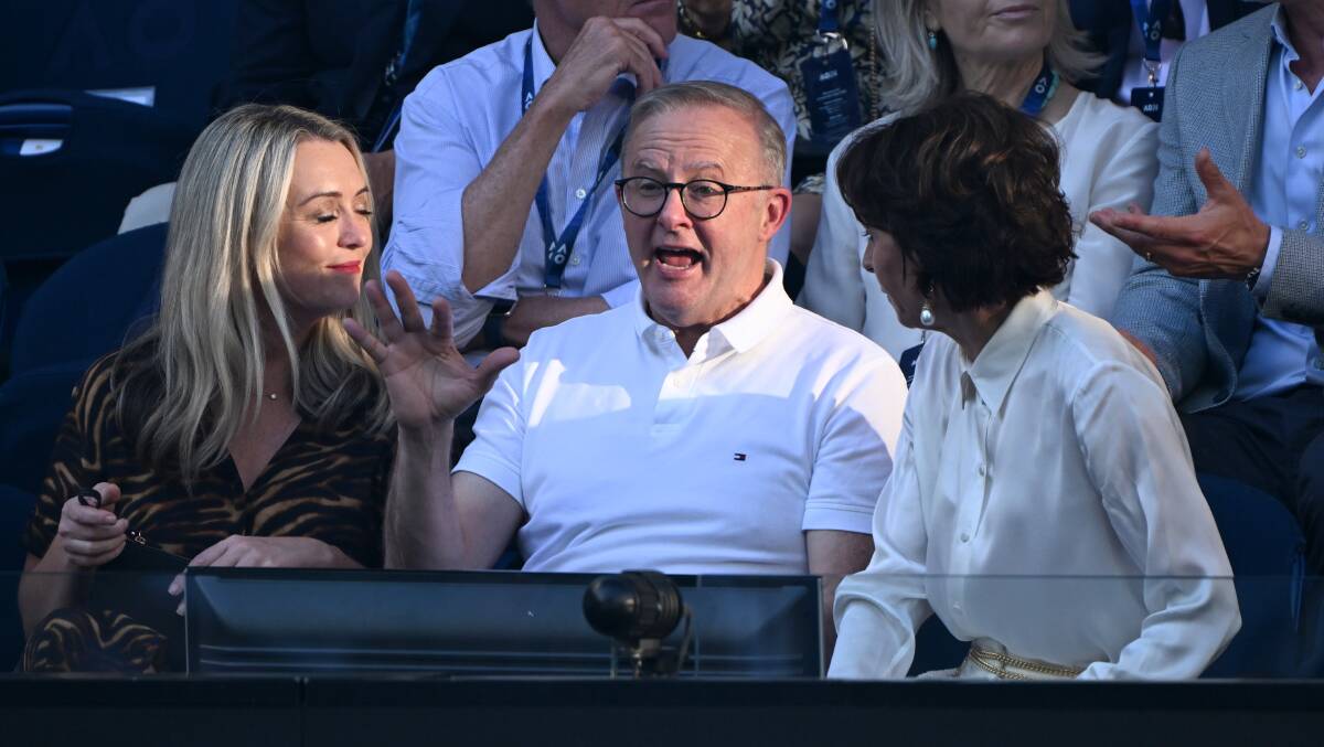 Australian Prime Minister Anthony Albanese is seen at the Men's Singles final between Jannik Sinner and Daniil Medvedev at the 2024 Australian Open. Picture AAP