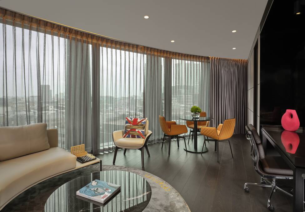 A one-bedroom suite. A one-bedroom suite.