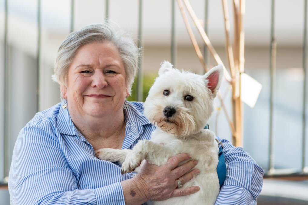 BEST FRIENDS: RSPCA chief executive Jan Davis with her pet pooch Loki. Picture: Phillip Biggs