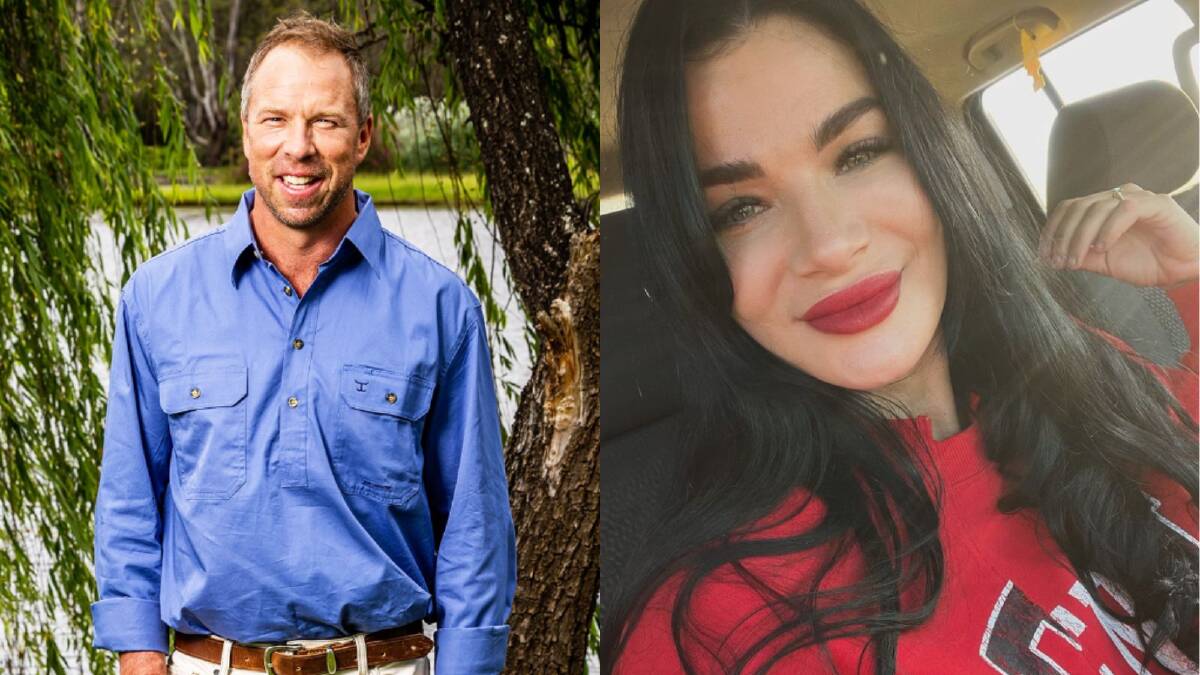 Farmer Andrew Coleman (left) and Claire Saunders (right). Picture Instagram/Seven