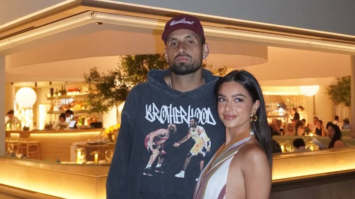 Australian tennis star Nick Kyrgios (left) and his partner Costeen Hatzi (right). Picture Costeen Hatzi