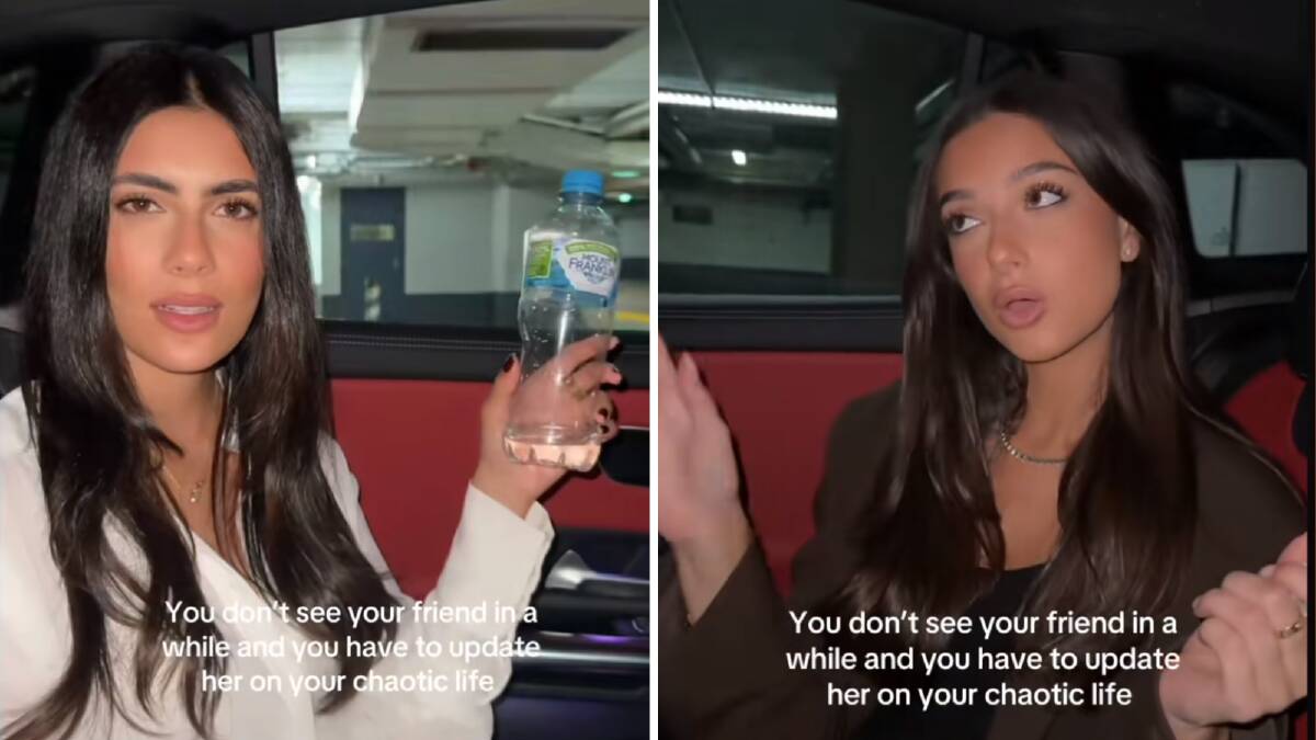 Golda Mansour (left) and Costeen Hatzi (right) in a clip posted to TikTok on March 30. Picture Costeen Hatzi