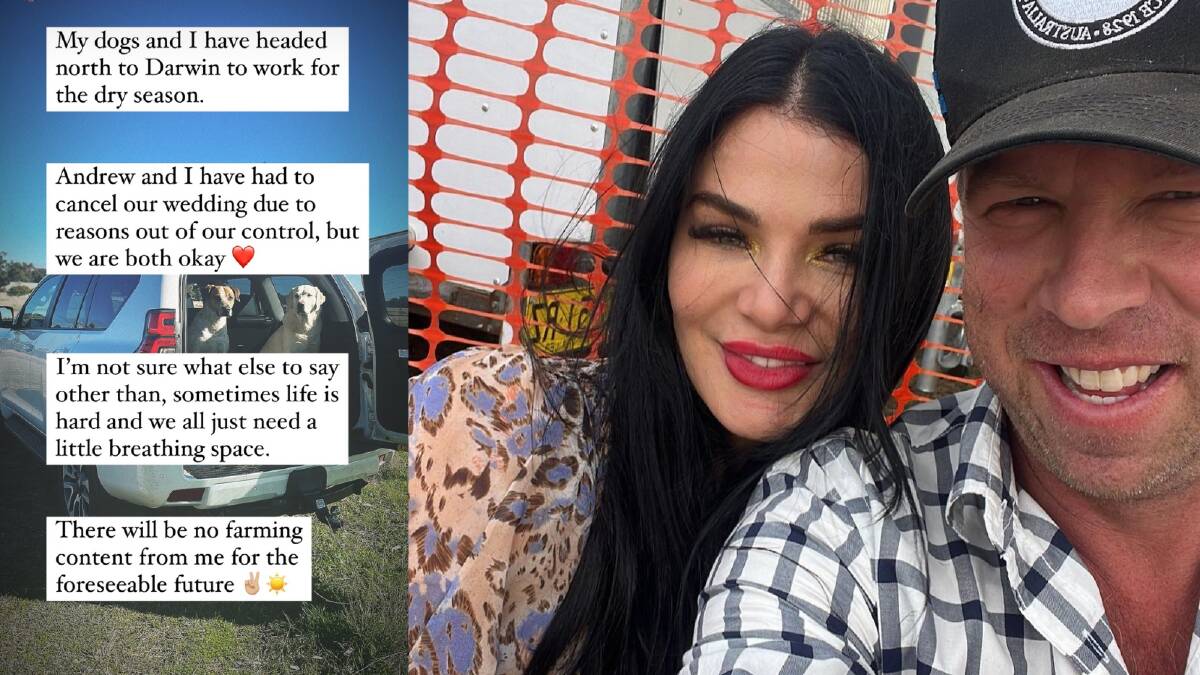 Farmer Wants a Wife contestant Claire Saunders said she's no longer planning to marry Farmer Andrew. Pictures Instagram