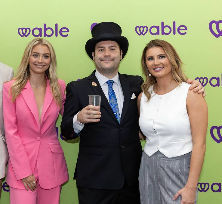 CEO of Wable Holly Fowler, ambassador Michael Theo and Louise van Nimwegen at the launch of the Wable app. Picture by James Griffin, Edgeline Photography 