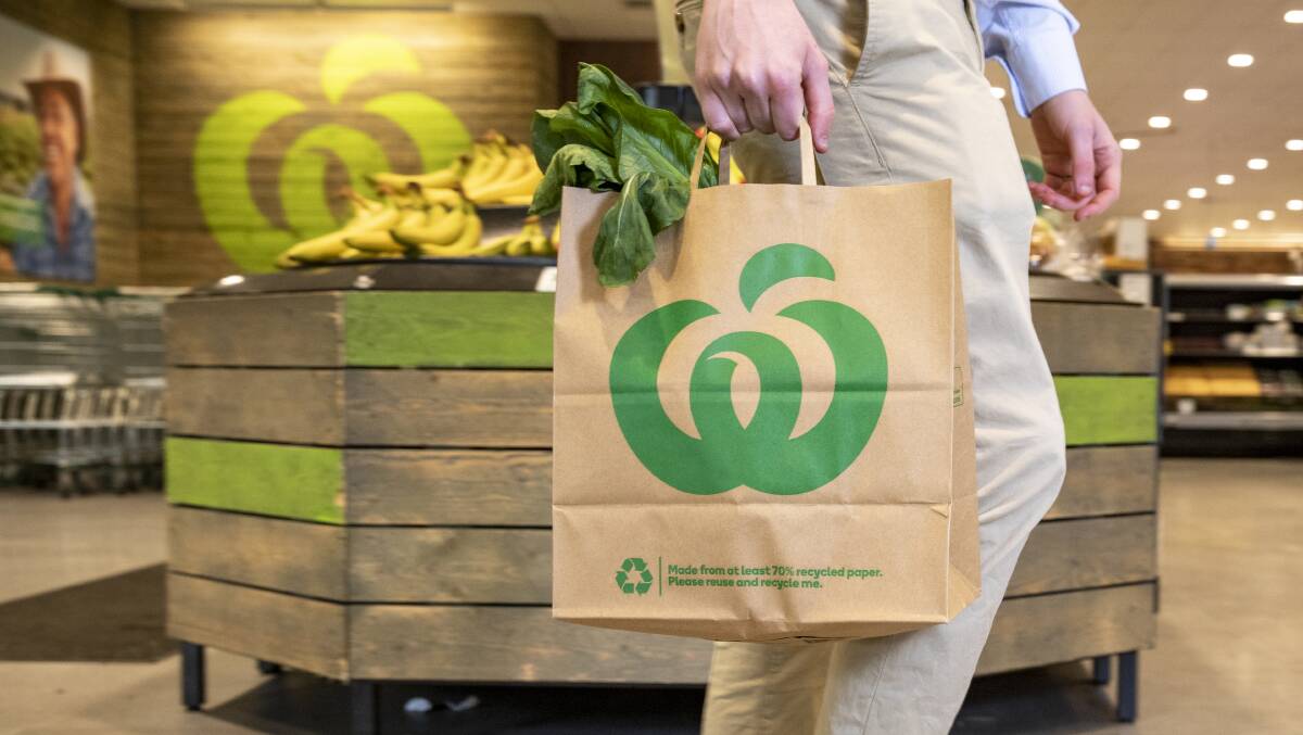 Customers are asked to bring their own bag, but paper and other reusable bag options will still be available. Picture by Woolworths.