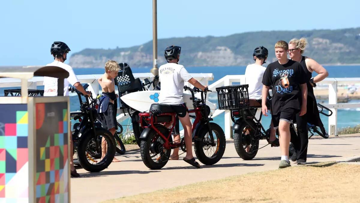 E-bikers on the shared path Bathers Way in January 2025. The riders are not accused of any wrongdoing. Picture by Peter Lorimer E-bikers on the shared path Bathers Way in January 2025. The riders are not accused of any wrongdoing. Picture by Peter Lorimer
