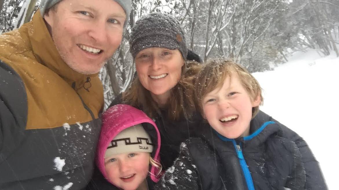 Sue Hopkin with her husband and two kids. Picture supplied Sue Hopkin with her husband and two kids. Picture supplied