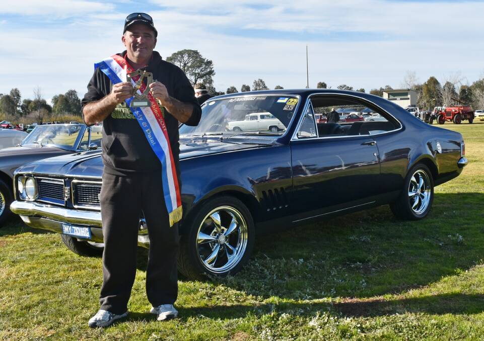 PICTURE PERFECT: Patrick O'Brien received an award for his HG Monaro  in the best presented category. Picture: Lorri Roden 