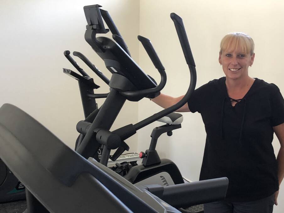 PROGRESS: Petrina O'Connor of The Rock is pictured at the town's new gym. Picture: Nikki Reynolds