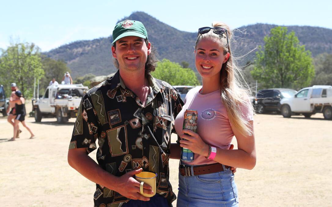 PLACE TO BE: Ethan Salan and Courtney Gray travelled from Wahgunyah for the B&S fun at The Rock in the Riverina. Pictures: Emma Hillier