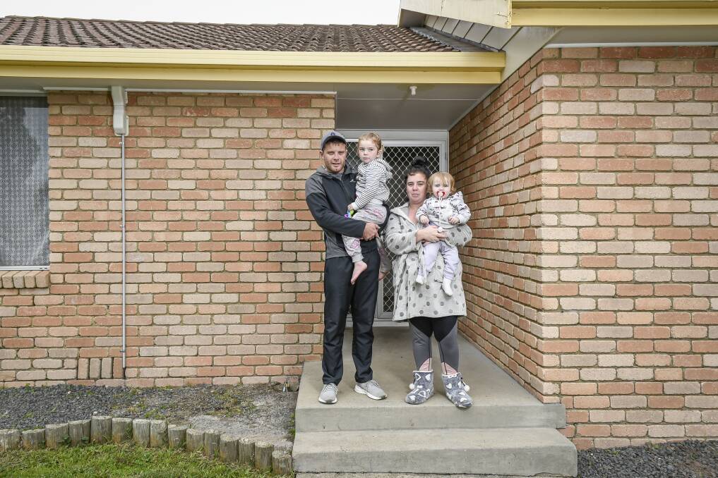 The family say making ends meet - even while living in social housing - is a week-to-week struggle. Picture: Craig George