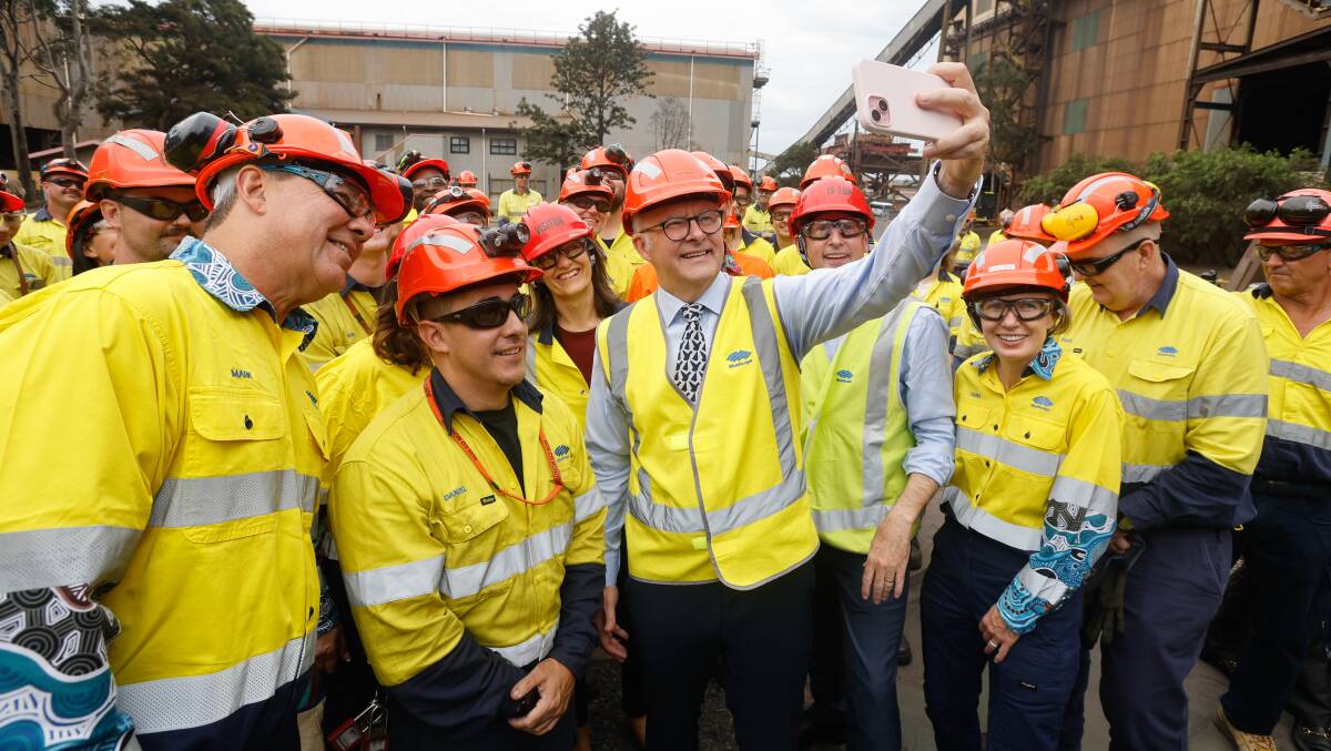 Prime Minister Anthony Albanese at steelworks in the Illawarra. Picture by Anna Warr Prime Minister Anthony Albanese at steelworks in the Illawarra. Picture by Anna Warr