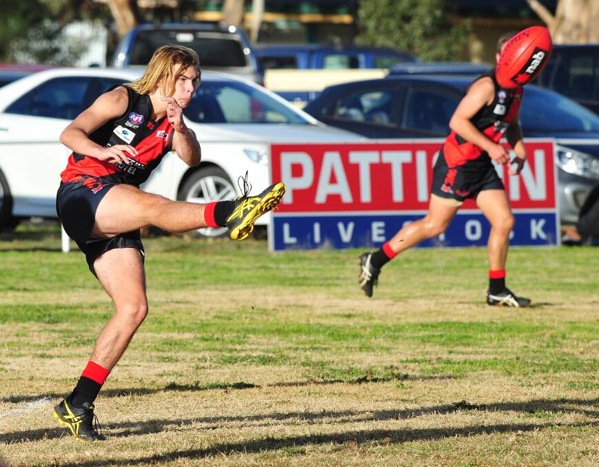 OPPORTUNITY: Marrar defender Adam Whyte is one of five Riverina footballers that will represent NSW-ACT under 17s on Monday. 