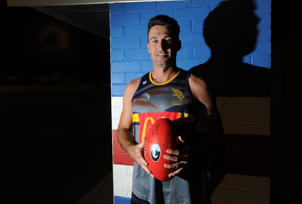 LEADER: East Wagga-Kooringal footballer Ben Absolum at Farrer League representative training on Thursday night at Maher Oval. Picture: Laura Hardwick