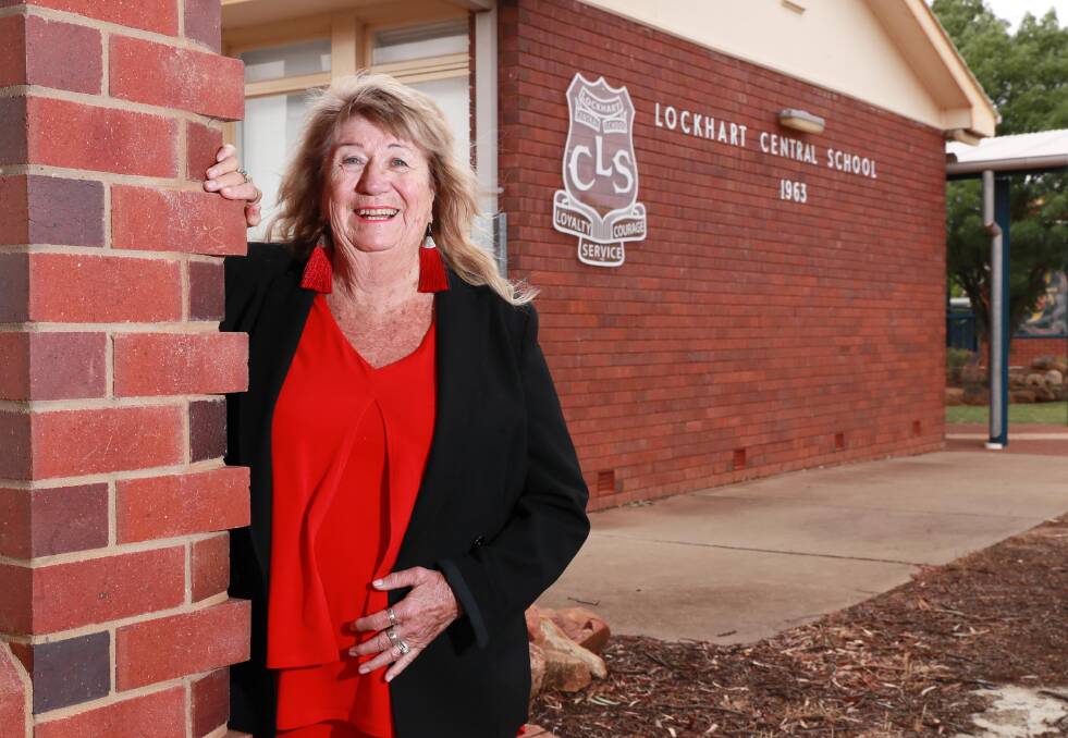 HIGH HONOUR: Diana Alexander goes back to the school where she served as assistant principal for many years. The Lockhart woman has been honoured with an Order of Australia medal for her commitment to education and the arts. Picture: Les Smith
