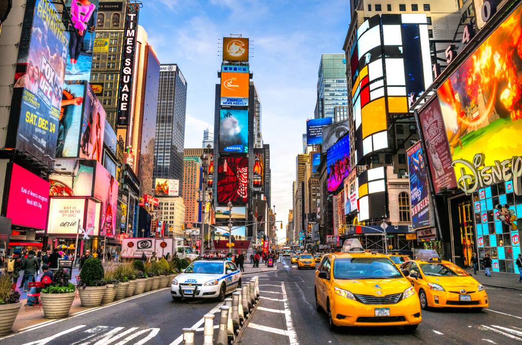 Take in Times Square in the heart of New York. Picture: Shutterstock