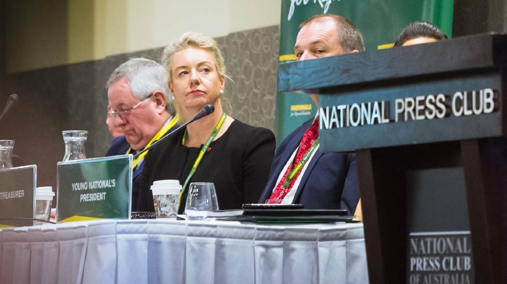 The National MP Bridget McKenzie at National Party conference at the National Press Club in Canberra. Picture: Elesa Kurtz