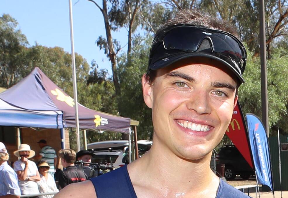 Jake Bergman has an unassiable lead in the Riverina Tri Series after just his fourth triathlon race.