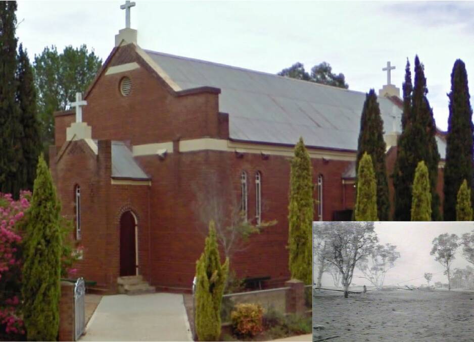 STILL STANDING: The Rock's red brick Catholic church on Urana Street was built after the original timber church suffered damage.