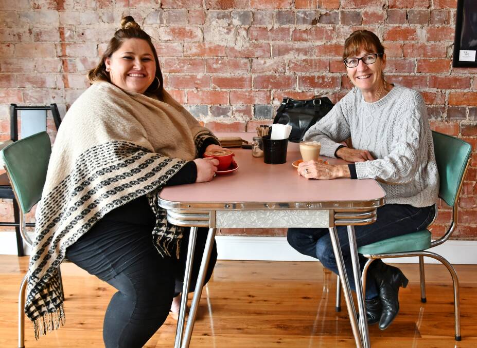 CAFFEINE BOOST: Julianne Turner and Pastor Kate Klemke catch up for a chat over coffee.