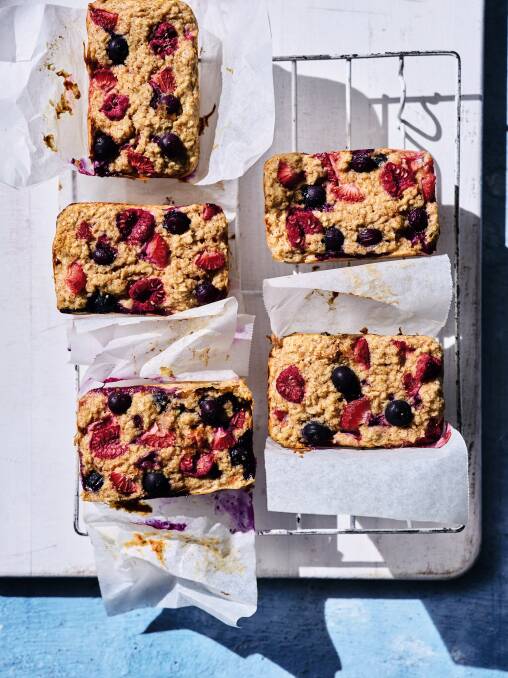 Berry breakfast bars. Picture: Supplied