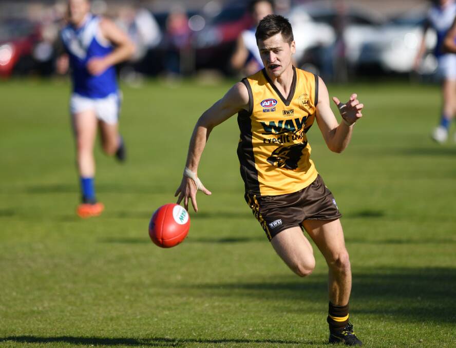 Ryan Speed in action for Hume against Farrer at this year.
Picture: DAILY ADVERTISER