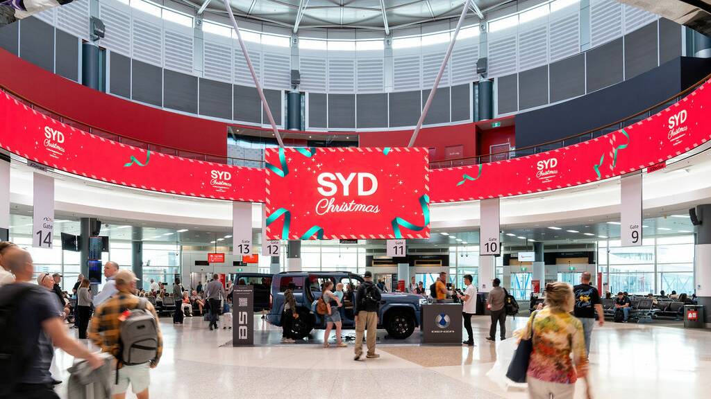 Sydney Airport at Christmas. Picture supplied by Sydney Airport