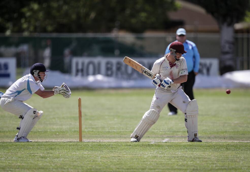 NEW HOME: Cricket Albury-Wodonga's Jack Craig made 24 as part of the big score during the O'Farrell Cup win over Holbrook on Sunday. Picture: The Border Mail