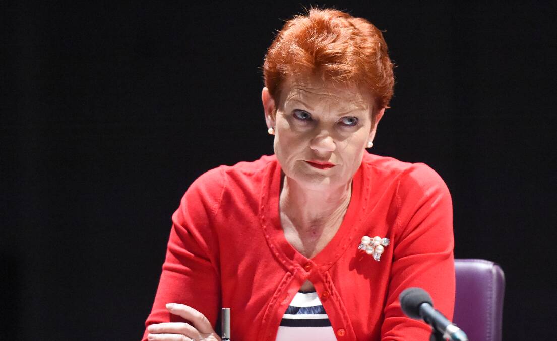 On her way: Pauline Hanson is expected in the Riverina to campaign alongside her party's top NSW Senate candidate Kate McCulloch.