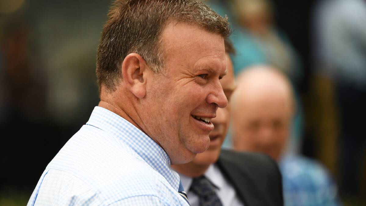 ALL SMILES: Dan McCarthy boasts a lethal strike-rate from the 12-horses he has in work at his Wangaratta stables.