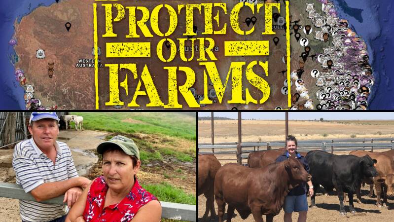A Right to Farm Bill will be introduced in NSW partly to stop animal vigilantes entering farms, with tougher trespass laws including possible jail time. Inset is two Northern NSW dairyfarmers who saw their biosecurity breached on farm by activists and another who had their details published online. 