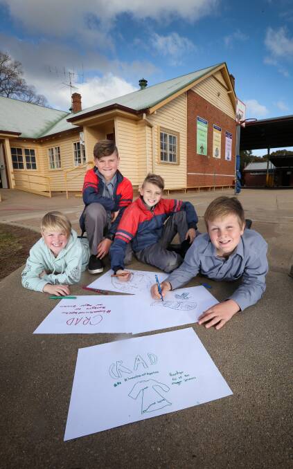 PASSIONATE: Chayse Montgomery, Ryan Klemke, Ashton Scholz and Darcy Doughty won the Greater Hume Mayoral Award for Outstanding Achievement.