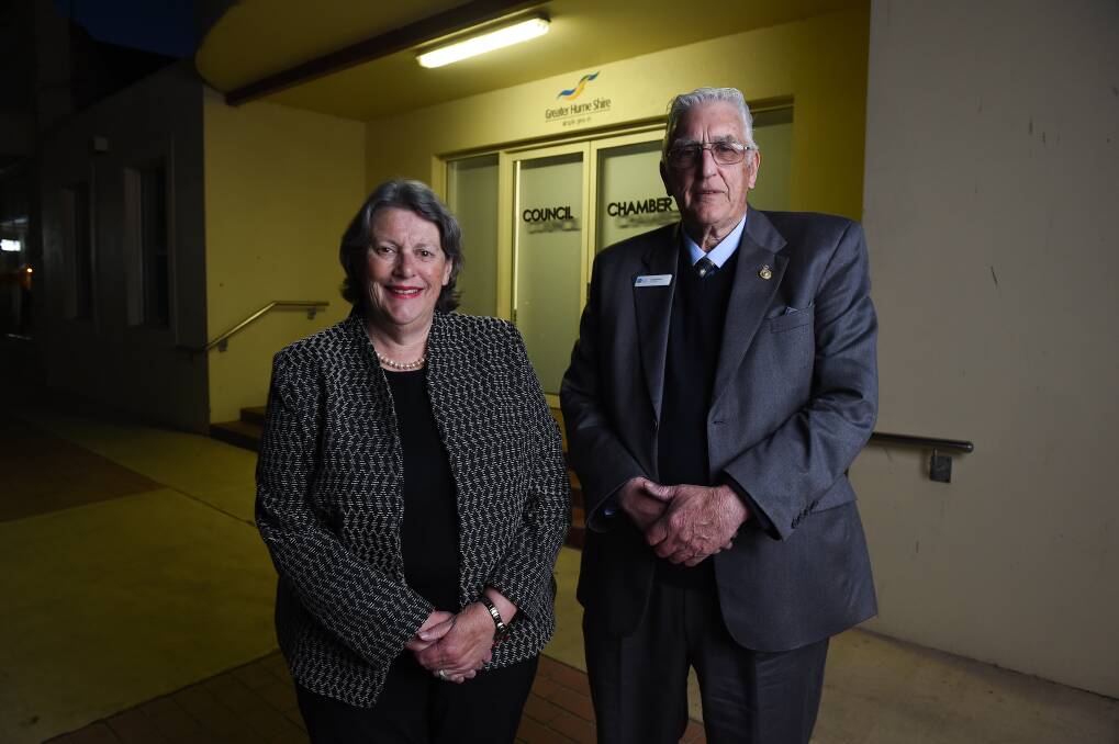 MOVING FORWARD: Greater Hume councillor Heather Wilton has been reinstated as mayor and Cr Doug Meyer has been appointed deputy. Picture: MARK JESSER