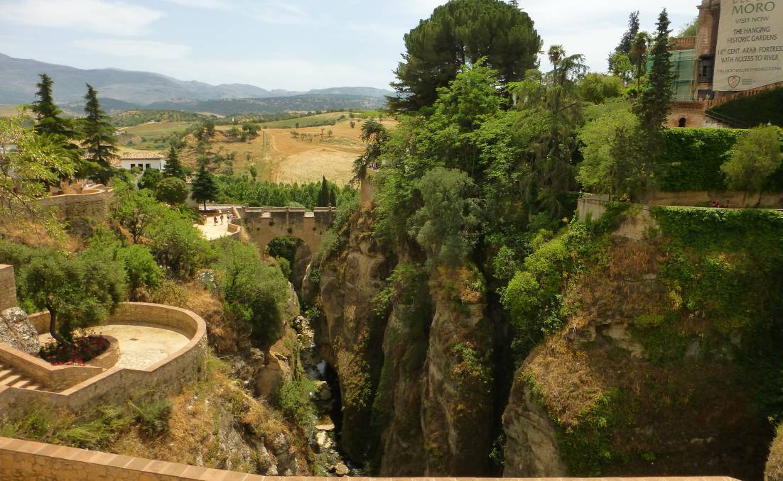 View of Puente Romano from Jardines De Cuenca. Photo: Nicole Phillips View of Puente Romano from Jardines De Cuenca. Photo: Nicole Phillips