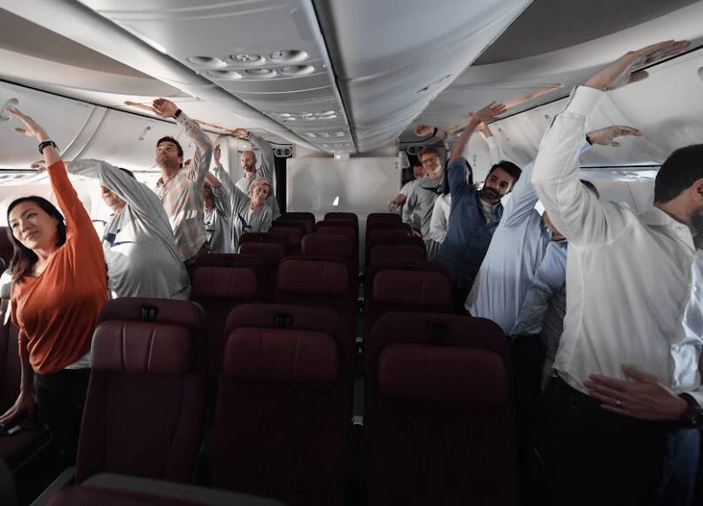 Stretching for the big flight. Stretching for the big flight.