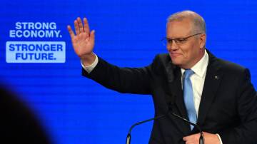 Prime Minister Scott Morrison officially launched the Liberals' election campaign on Sunday. Picture: AAP